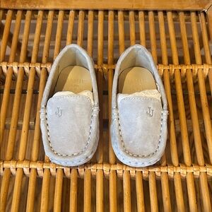 Janie & Jack grey boys suede loafer driving shoes, size 4